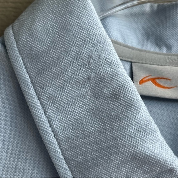 KJUS Women Top Blue White‎ 40 L Sport Fit UPF 50+ Polo Sleeveless 38” Bust Golf - Picture 11 of 11